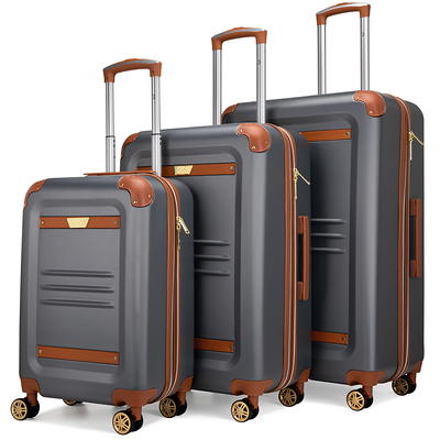 19V69 Italia 19V69 ITALIA Vintage 3 Piece Expandable Retro Luggage