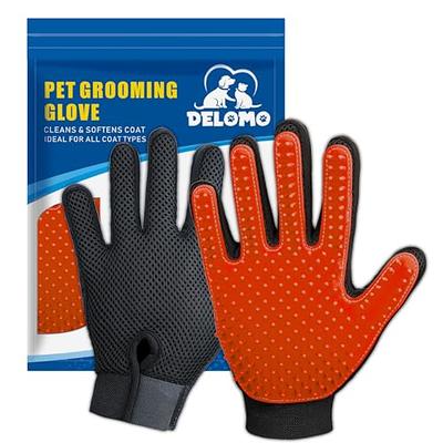 H HANDSON Pet Grooming Gloves - Patented #1 Ranked, Award Winning Shedding,  Bathing, & Hair Remover Gloves - Gentle Brush for Cats, Dogs, and Horses