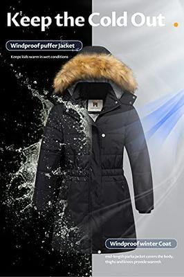 CREATMO US Women's Winter Hooded Coat Waterproof Warm Long Puffer Jacket  Parka