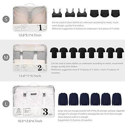 8-piece Set Luggage Divider Bag Travel Storage Clothes Underwear