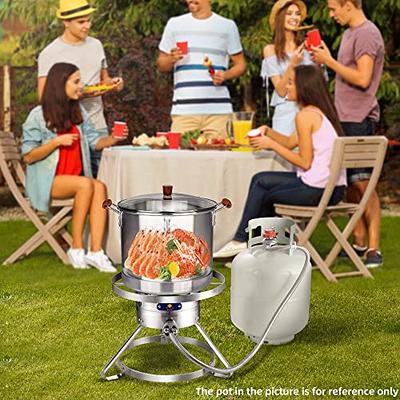 ARC 32QT Seafood Boil Pot With Basket Kit, Stainless Steel Crawfish Boil Pot  And Burner 37,000