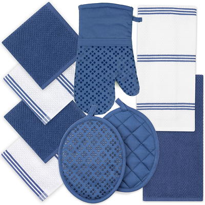 Qimh Oven Mitts and Pot Holders, 6 Pcs Kitchen Oven Mitts Set with