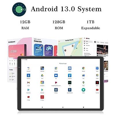 SEBBE Tablet 10 Inch Android 13 Tablet PC 12GB RAM + 128GB ROM TF 1TB  Octa-Core 2.0 GHz, Google GMS, Bluetooth 5.0, 5G WiFi, 6000mAh, 1280 *  800