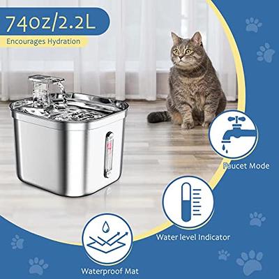 2.5L Dog Cat Water Fountain Automatic Pet Water Dispenser with 3 Filters &  1 Mat for sale 