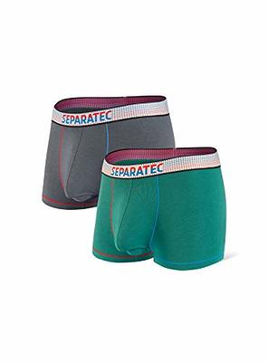 Separatec Men's Dual Pouch Underwear Single-sided Moisture Transported Fast  Dry Trunks 2-3 Pack