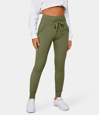 Halara Cloudful™ Air Fabric High Waisted Drawstring Side Pocket Plain Full  Length Joggers - Loden Green - L(petite) - Yahoo Shopping