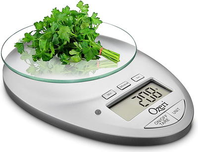 Ozeri Touch III 22 lbs (10 kg) Digital Kitchen Scale with Calorie Counter,  in Tempered Glass