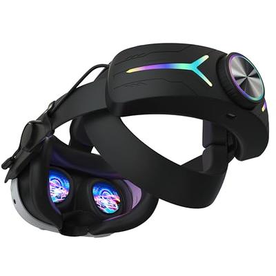 For Meta Oculus Quest 3 VR Headset w/8000mAh Battery LED RGB Elite Head  Strap