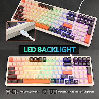 DIERYA 60% Mechanical Keyboard, DK61se Wired Gaming Keyboard with Red  Switches, LED Backlit Ultra-Compact 61 Keys Mini Office Keyboard for  Windows
