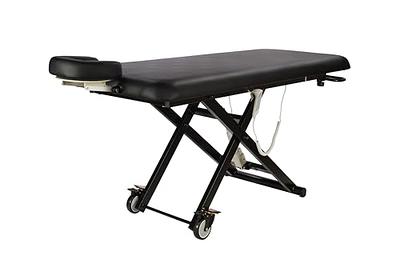 OmySalon Electric Massage Table Salon Spa Facial Bed with Hydraulic Stool  Black/White