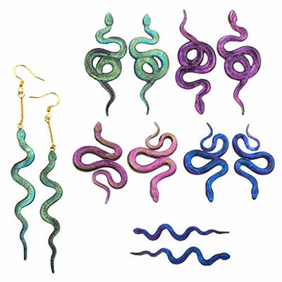 Snake Pendant Earring Resin Molds Silicone Jewelry Earring Molds 6