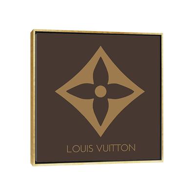 iCanvas Louis Vuitton Symbol Light Black by Art Mirano Framed