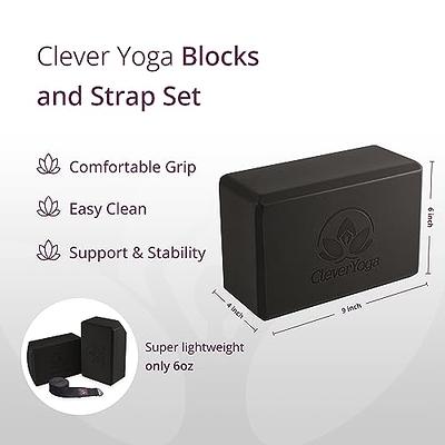  Heathyoga Yoga Blocks 2 Pack with Strap, High Density