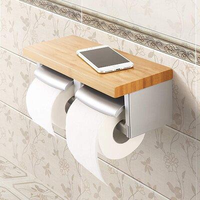 Toilet Paper Holder Stand for Bathroom Floor Standing Toilet Roll Dispenser  Storages 4 Reserve Rolls, with Top Storage Shelf for Cell Phones, Wipe