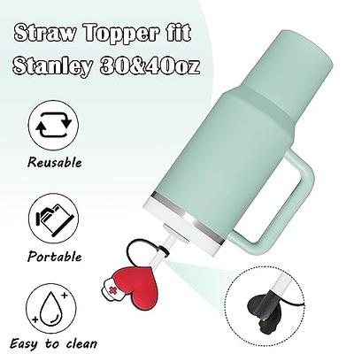 2pcs 10mm Straw Topper With Cute Handle Cup Design, Portable, Insect-proof  And Dust-proof For Outdoor Use