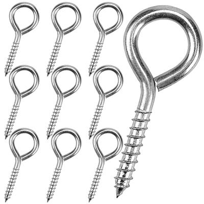 EUCARLOS 10 Pack 3.2 Inches Screw Eyes, Heavy Duty Screw in Eye Hooks for  Securing Cables Wires, Self Tapping Screws Eye Bolts for Indoor & Outdoor  Use - Yahoo Shopping
