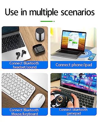 Bluetooth Adapter for PC,Bluetooth 5.0 USB Adapter - PC Bluetooth 5.0 Dongle  Receiver Supports Windows 7/8.1/10 and Linux for Desk 