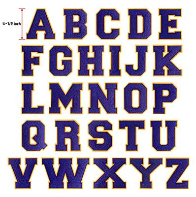156 Pieces Chenille Letter Patches Varsity Letter Patches Self Adhesive  Gold Letter Iron on Letters Embroidered Trimmed Preppy Alphabet Patches for  Clothing DIY Repairing Craft Fabric (White)