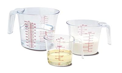 Nutrichef 3-Piece Glass Measuring Cup Set