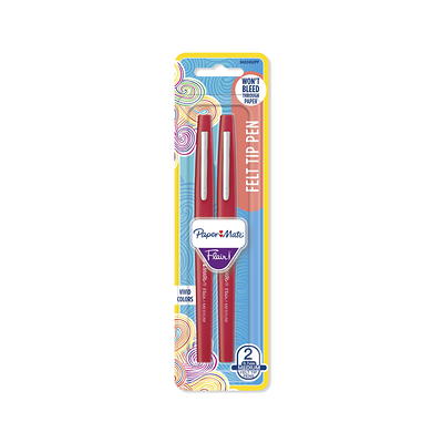 Paper Mate Flair Pen, 0.33mm Ultra Fine Tip, Blue, Box of 12