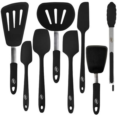 KLAQQED 9Pcs Spatulas Silicone Heat Resistant Silicone Spatula Set