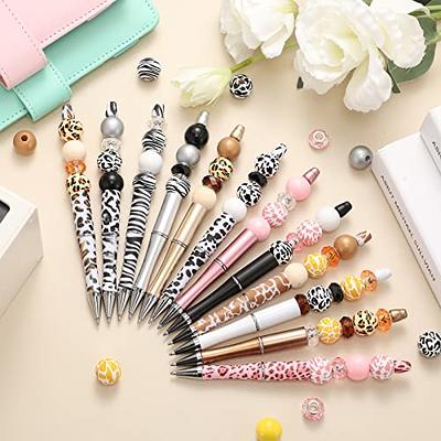  Crtiin 15 Pcs Beadable Pens Valentines Assorted Bead Pens DIY  Ballpoint Beaded Pens with 60 Charm Beads Pendants Beads Spacer Bead 15 Pen  Packaging Bags for Gift Business Office School(Cute) 
