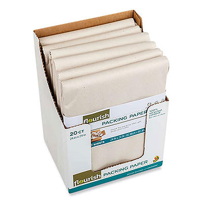 Pratt Retail Specialties 24 in. x 24 in. 100% Recycled Packing Paper (200- Sheets) 100%24X24CT200 - The Home Depot