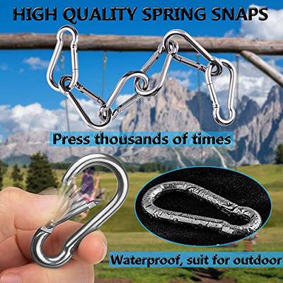 Spring Snap Hooks, 304 Stainless Steel Metal Clip Heavy Duty Rope Connector  Small Snap Clamp Key Chain Link Buckle for Hammock Swing Set Outdoor Travel  Camping Fishing Hiking - Yahoo Shopping