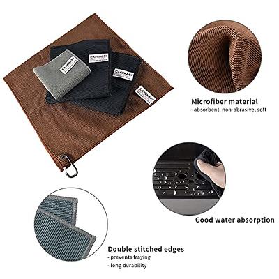 Barista Towels Espresso Machine Accessories - CAFEMASY Microfiber Cleaning  Towel with Hook Absorbent Barista Cloths Set for Cleaning Espresso Machine