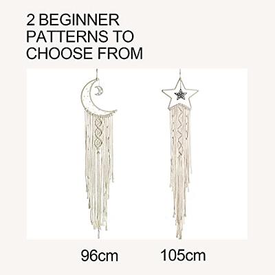 Moon+Star Macrame Kit, 2 in 1 Macrame Kits for Adults Beginners, Includes  Macrame Cord and Instruction with Video, Macrame Wall Hanging Supplies,  Craft Kits for Adults DIY Dream Catcher Kit - Yahoo Shopping