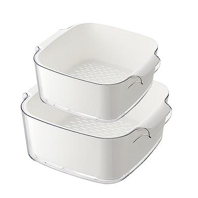 1pc Double-layer Drain Basket, Plastic Fruit Basket, Vegetable Washing  Basket, Multi-purpose Fruit And Vegetable Drain Tray Basin, Vegetable  Washing B