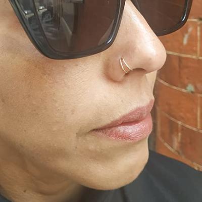 Nose Rings Hoops Nose Hoops Double Nose Ring for Single Piercing