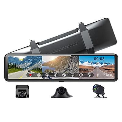 Diydeg 12 Mirror Dash Cam Backup Camera, FHD 1080P IPS Touch Screen WiFi  Front and Rear View Mirror Camera, Bluetooth 3 Channel Rearview Mirror  Video Recorder, GPS, Voice Control, Parking - Yahoo Shopping