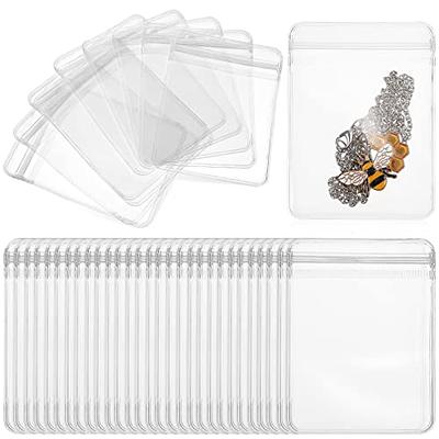  200 Pieces Clear PVC Jewelry Plastic Transparent Bags Zipper  Storage Jewelry Bags Self Seal Rings Earrings Packing Pouch Storage Bags  for Holding Jewelries (2.36 x 3.15 Inch) : Arts, Crafts & Sewing