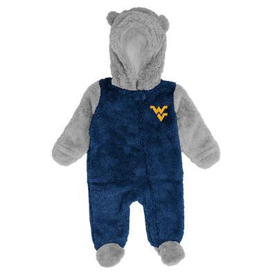 Newborn & Infant Navy/Gray Dallas Cowboys Game Nap Teddy Fleece Bunting  Full-Zip Sleeper