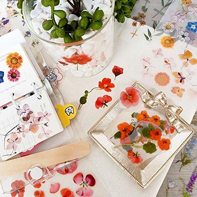 Rub on Transfer Sticker Scrapbook Stickers Flower Stickers Decoration Sticker Planner Stickers Plant Stickers for Scrapbooking Diary Album Journals