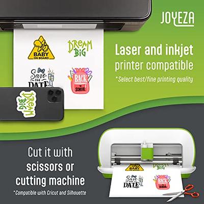 JOYEZA Premium Printable Vinyl Sticker Paper for Inkjet Printer