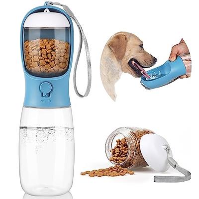 Gorilla Grip Leak Proof Portable Dog Water Bottle, Multifunction Design  with Bowl Cap, Food Grade Silicone, Dogs Drink Dispenser, for Puppy Walks