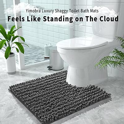 OLANLY Luxury Bathroom Rug Set 2 Piece, Soft Absorbent Microfiber Bath Rugs  and U-Shaped Contour Toilet Rug, Non-Slip Bath Carpet, Machine Wash Dry