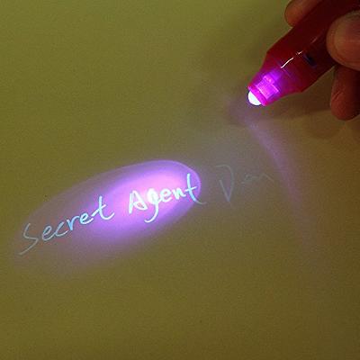 MALEDEN Invisible Ink Pen, Upgraded Spy Invisible Ink Pen with UV Light Magic Marker for Secret Message and Kids Halloween Goodies Bags Toy (6pcs)