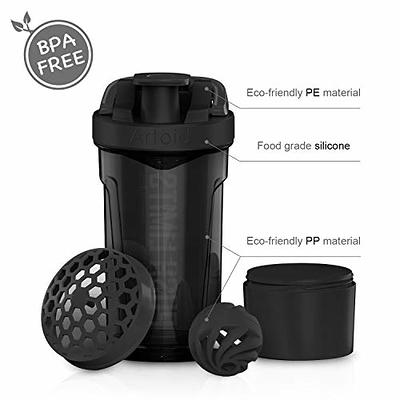 Squatz 22Oz Electric Shaker Bottle Automatic Blending Flask for Protein  USB-Rechargeable (Black) 