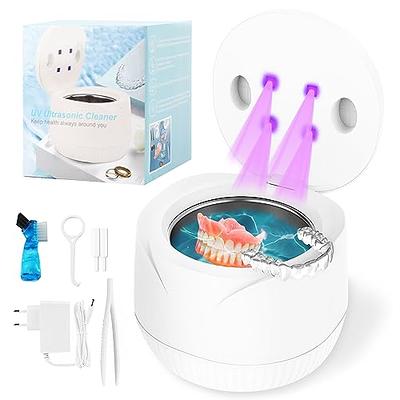  Ultrasonic UV Retainer Cleaner for Denture Aligner Mouth Guard Dental  Pod Toothbrush Head, 42KHz 300ML Professional Ultrasonic Jewelry Cleaner  Machine for All Dental Appliances (White) : Health & Household