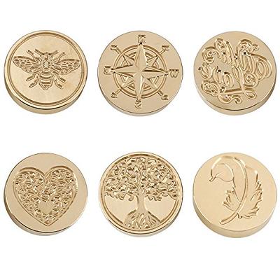 Wax Seal Stamp Kit, Vintage 6 Pieces Flower Plant Pattern Sealing Wax Stamp  Heads,classic Retro Seal Stamps Set For Embellishment Of Cards Envelopes