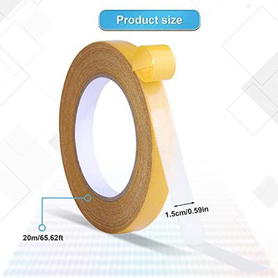 Double Sided Adhesive tape Heavy Duty, Double Stick Mounting (2 Rolls,  Total 20FT), Clear Two Sided Wall tape Strips, Removable Poster tape for  Home