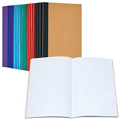 Blank Paperback Notebook Journals (5.5 x 8.5 Inches, White, 24