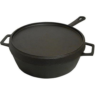 Choice 9 1/4 x 7 Oval Pre-Seasoned Cast Iron Fajita Skillet with