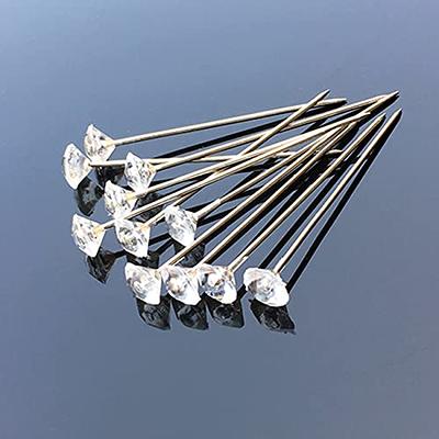 100 Clear Diamond Pins 8mm Bling for Bouquets Wedding Flowers Decor