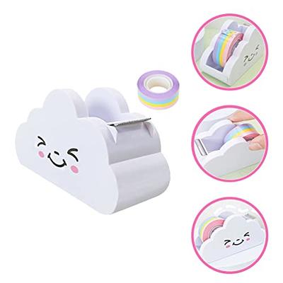 STOBOK 1 Set Cloud Tape Dispenser and Rainbow Tape Set Washi Paper Cutter  Cartoon Tape Cutter Plastic Tape Desk Holder Office School Stationery  Supplies - Yahoo Shopping