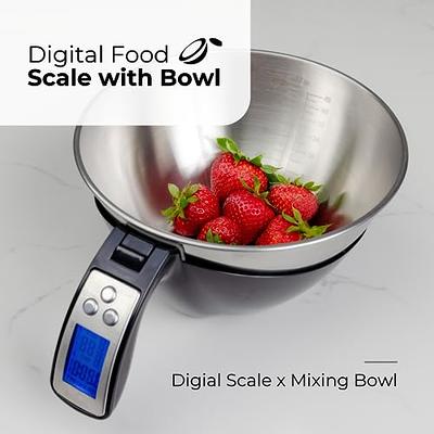 Etekcity Food Kitchen Bowl Scale, Digital Grams and Oz for Cooking, Baking,  Weight Loss, Meal Prep, Shipping, and Dieting, 11lb/5kg, Silver Backlit