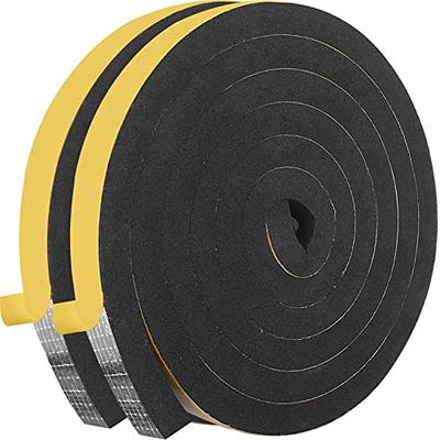 2 Rolls 2 Inch W 1/2 Inch T Weather Stripping Air Conditioner Open Cell  Foam Seal Tape, Window Insulation High Resilience Seal Strip for Doors